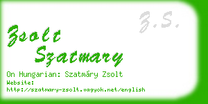 zsolt szatmary business card