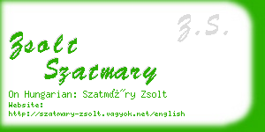 zsolt szatmary business card